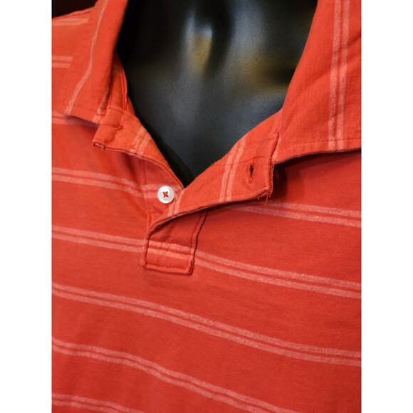 Fossil Polo Shirt Vintage Fit Mens Size XL Distressed 54 Striped Short Sleeve - Picture 2 of 13